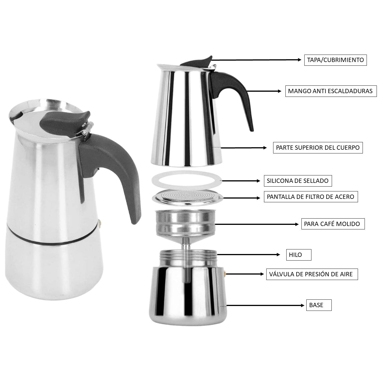 CAFETERA ITALIANA ESPRESSO MANUAL, 9T